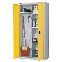 steel cupboard adjustable shelves central divider