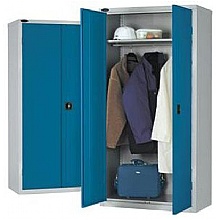 Steel Wardrobe Cupboard, Shelf & Hanging Rail Storage