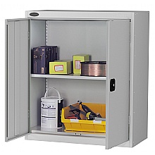 silver grey cupboard ideal for office storage