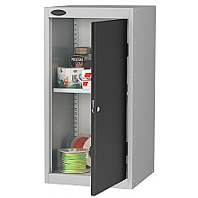 Steel office/tool cupboard with two shelves