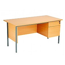 Beech Eco Two Drawer Desk