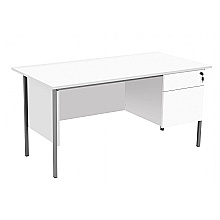 White Eco Two Drawer Desk