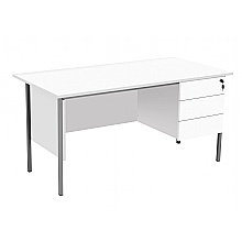 White Eco Desk with Three Drawers