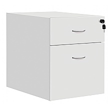 White Fixed Pedestal, 2 Drawers