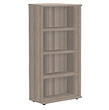 Grey Oak Premium Bookcase, 1600mm high