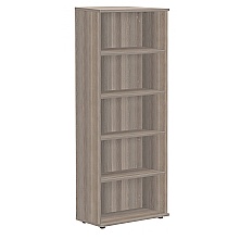 Grey Oak Premium Bookcase, 2000mm high