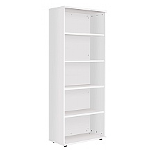 White Premium Bookcase, 2000mm high
