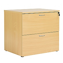 Nova Oak lateral double row filing cabinet, 2 draw