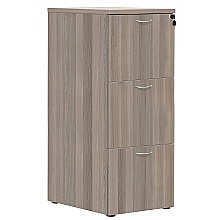 Grey Oak 3 drawer filing cabinet, with two keys