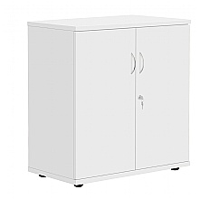 White 800mm high cupboard one shelf