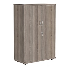 Grey Oak 1200mm high cupboard three shelves