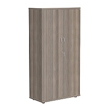 Grey Oak 1600mm high cupboard three shelves