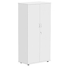 White 1600mm high cupboard three shelves