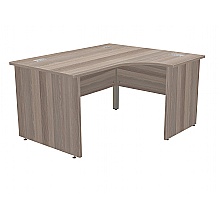 Grey Oak, right handed panel end core workstation