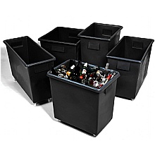 Black Recycled Plastic Bottle Skips