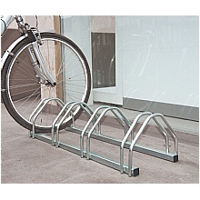 Compact bicycle rack for 3,4 or 5 bicycles