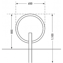 Round cycle rack dimensions