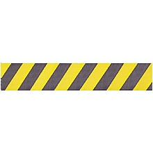 Yellow/black retractable barrier belt