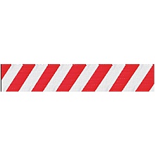 Red/white retractable barrier belt