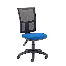 High Back Black Mesh Back Office Chairs, R/Blue