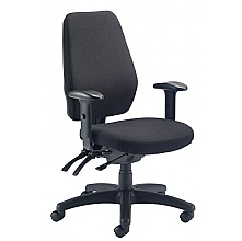 Call Centre Operators Chair with 2D Arms, Charcoal