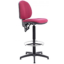 Mid Back High Lift Draughter Chair, Claret