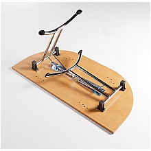 D-End modular meeting table folding mechanism