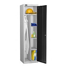 Uniform Locker, silver grey with black door