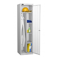 Uniform Locker, silver grey with white door