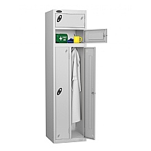 Two Person Lockers silver grey