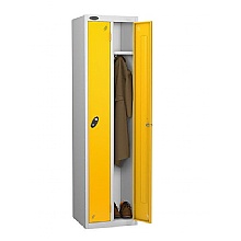 Twin Locker for two persons with yellow doors