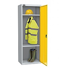 Large Storage Lockers with yellow door