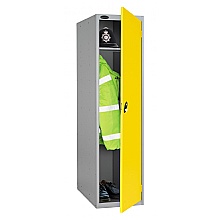 Police Locker with yellow door