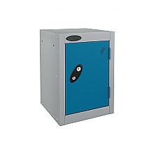Small Lockers, silver grey with blue door
