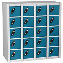 Mobile Phone Lockers, 20 compartments, blue