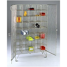 40 Compartment Wire Mesh Lockers, Secure & Ventilated Storage