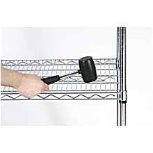 image showing how to fit a chrome wire shelf