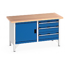 Heavy Duty Storage Workbench, light grey/blue
