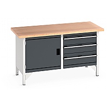 Heavy Duty Storage workbench, light grey/dark grey