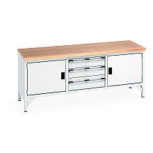 bott height adustable workbench, light grey