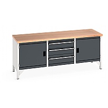 bott height adustable workbench, light /dark grey