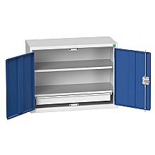 Bott Wide Verso Economy Cupboards, 2 shelves, blue
