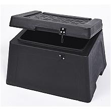 Black recycled small grit bin
