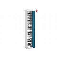 15 compartment single blue door charging locker