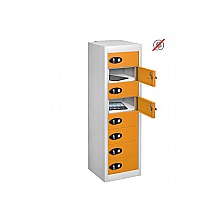 8 door storage locker for small multi media items