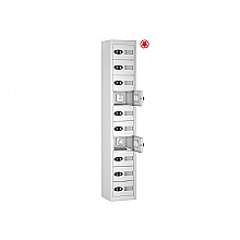 White charge and store locker with USB port