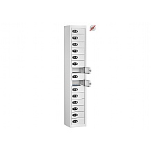 Small multi media locker with 15 doors