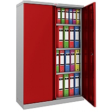 1400mm office red filing cupboard