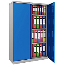 1400mm office blue red filing cupboard