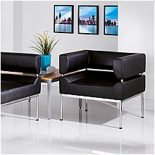 Benotto black Leather Reception Seating Units